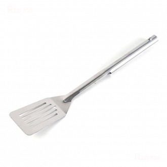 Ống tay cầm lớn bằng thép không gỉ trứng cuộn cá hành lá pancake flipper flipper flipper Tổng chiều dài 46,5cm