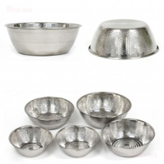 27 loại inox, tô trộn dập nổi, thìa, bát vo gạo đường kính 24.5cm 25.4cm 30.5cm 33.7cm 37.7cm