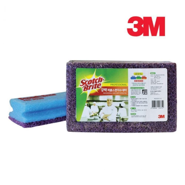 Máy chà sàn bọt biển mạnh màu tím 3M (6 gói)