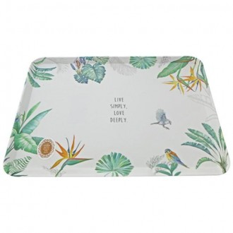 Khay melamine cây xanh lớn 42cm xinh W