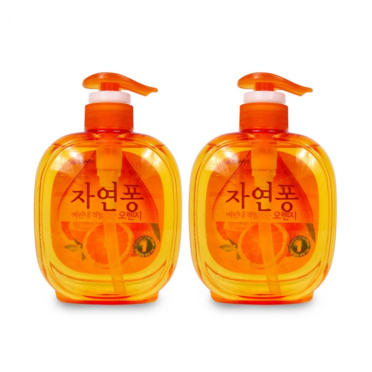 Jayeonpong Orange (sản phẩm chính 490ml) - 2 Nước rửa chén chuyên trị mùi tanh, vết dầu mỡ, nước rửa chén