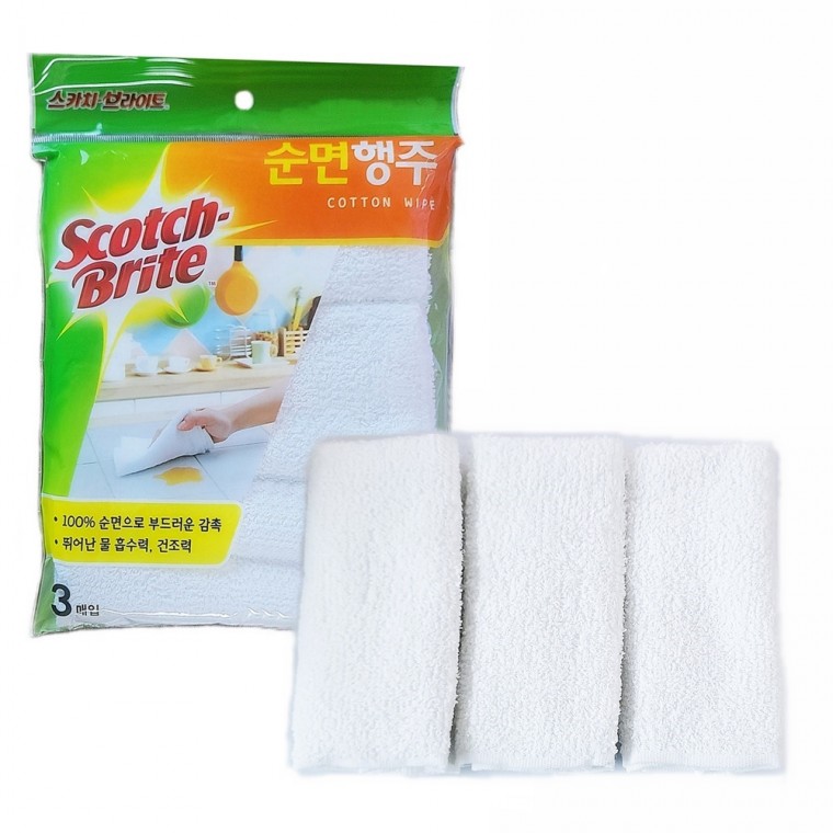 Khăn lau bát bằng cotton 3M luộc chín 6 tờ Khăn lau vệ sinh Khăn lau nhà bếp