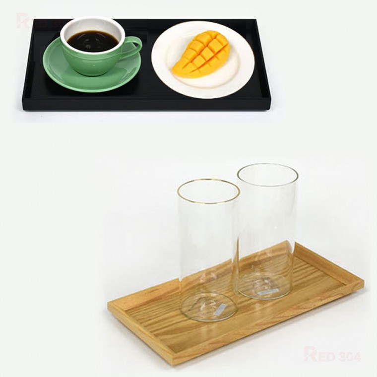 Gỗ Keo Coaster Coaster Mini Khay Phục Vụ Khay Món Tráng Miệng Khay Gỗ Khay Khay Bàn Lọ Gia Vị Đứng