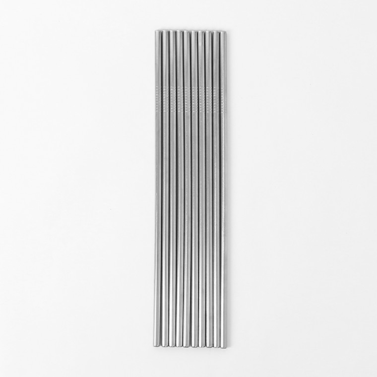 Bộ 10 ống hút thẳng inox (26x0.5cm)