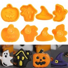 Bộ 4 khuôn cắt bánh quy kiểu đẩy ngày Halloween