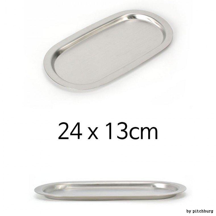 Khay inox mini STL đĩa oval 24x13cm 1p