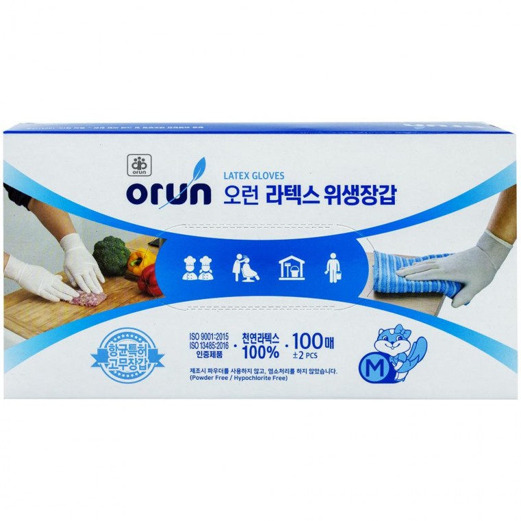 Găng tay vệ sinh cao su Orun - size vừa 100 tờ