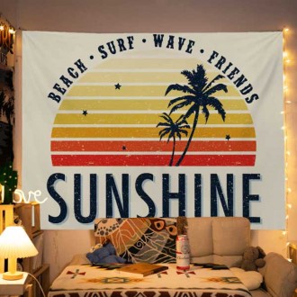 Poster màn hình vải treo tường Deco Beach Sunshine (Cỡ 4)