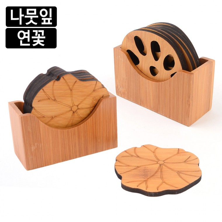 Bộ đế lót ly trà gỗ sang trọng Bộ lót ly gỗ nội thất Coaster Coaster lót ly trà thiết kế Coaster