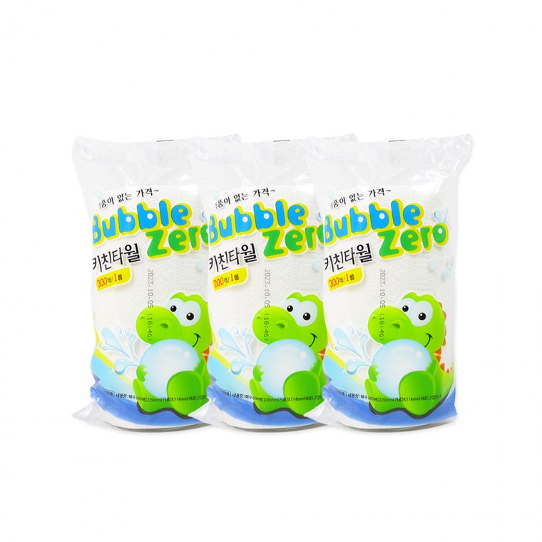 Khăn Lau Bếp Bubble Zero (200 Tờ x 1 Cuộn) - 3 Khăn Lau Nhà Bếp Khăn Lau Tay Thấm Dầu Khăn Lau Bếp Khăn Rửa Bát Nhà Bếp