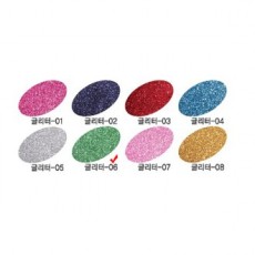 Keo dán nỉ Daewon Glitter 06 23x31cm Xanh 1 tờ Tên Pin phớt dính nỉ thủ công