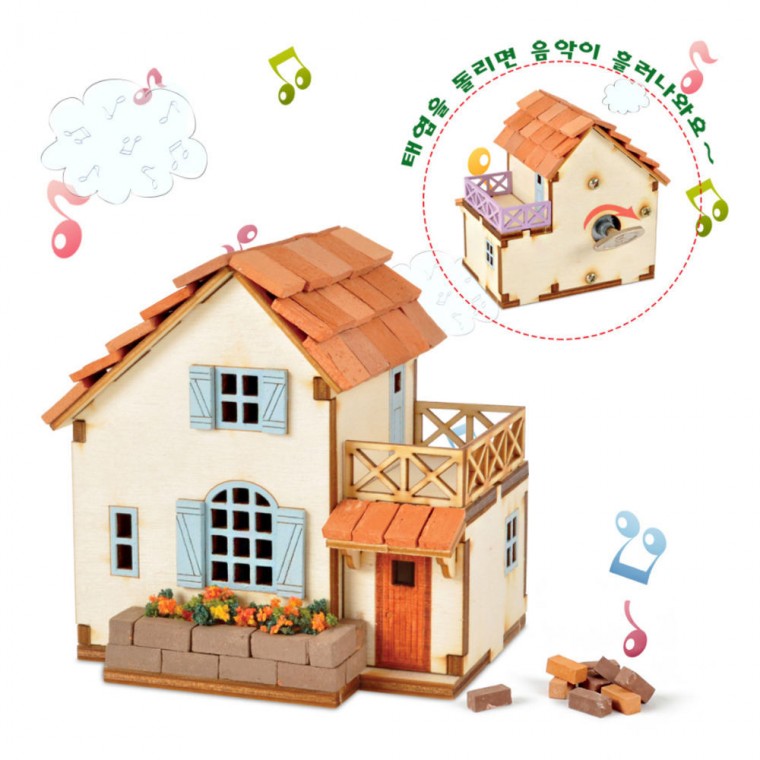 Làm hộp nhạc Yeonggongbang DIY Hộp nhạc cuộn dây Alps House Making (YM949)