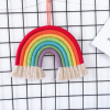 Rainbow Macrame Trang trí tường Trang trí phòng trẻ em Phụ kiện nội thất