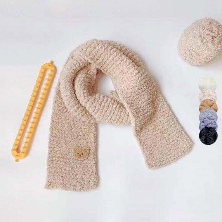 Bear DIY Shawl Kit Đan Người mới bắt đầu Sở thích Bộ quà tặng Gói Quà tặng Dễ thương