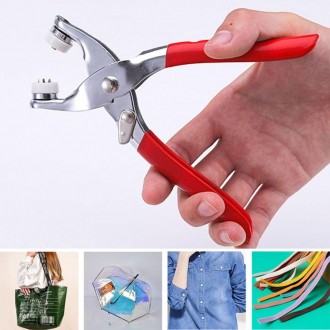 Gắn nút bấm Snap punch Kìm chấm thép gai Tay áo Thiết bị buộc chặt DIY