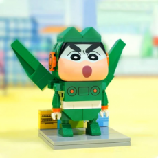 Crayon Shin-chan loạt Crayon Shin-chan Robot Robot khối lắp ráp khối đồ chơi