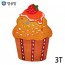 Yeonggongbang Cupcake 3T (WA-509) (10 cái) Lỗ nối (không có) (Nghệ thuật gỗ trải nghiệm)