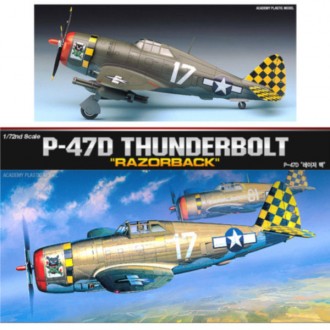 Academy Plastic Model 1 đến 72 P-47D Mặt sau dao cạo (12492)