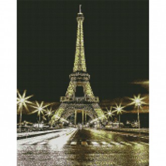 Harmony Art DIY Trang sức Tranh thêu chữ thập Loại 40X50 Cảnh đêm Paris