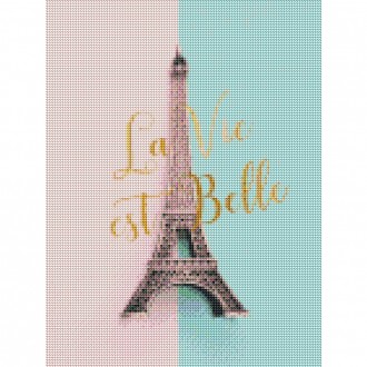 Harmony Art DIY Trang sức Tranh thêu chữ thập Loại 30X40 Tháp Eiffel