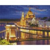 Harmony Art DIY Trang sức Tranh thêu chữ thập Loại 40X50 Budapest Cảnh đêm