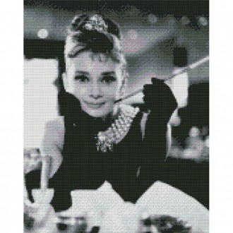 Harmony Art DIY Trang sức Tranh thêu chữ thập Loại 40X50 Audrey Hepburn