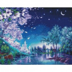 Harmony Art DIY Trang sức Tranh thêu chữ thập Loại 40X50 Tối Gió Xuân