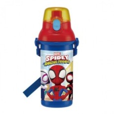 Chai Nước Một Chạm Spidey 480Ml Có Dây Đeo Vai Chai Nước Di Động