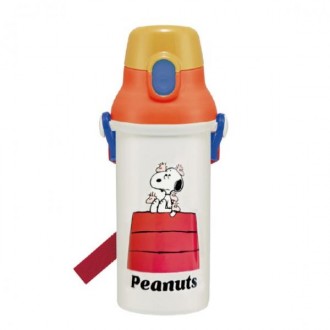 Bình nước Snoopy 480ml bình nước cầm tay một chạm phong cách retro