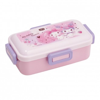 Hộp cơm trưa bốn mặt 1 tầng Skater My Melody Kuromi Love Love Dome 530ml