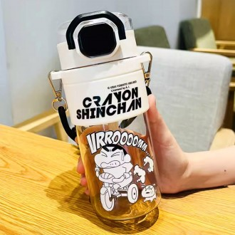 Crayon Shin-chan Chai Nước Rơm Nhiều Màu 650ml-Trắng