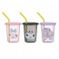 Skater My Melody Kuromi Straw Tumbler 3P Set 320ml Cốc đựng nước có ống hút