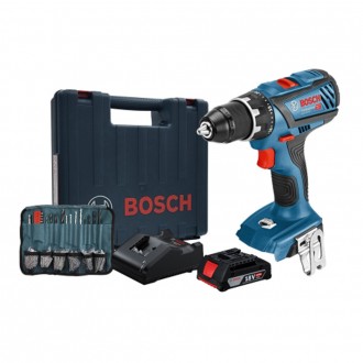 Máy khoan điện không dây Bosch GSR18V-28 18V 2.0AH Bộ phụ kiện tuốc nơ vít điện dụng cụ khoan