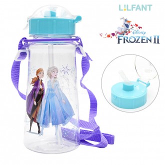 Chai nước có dây đeo vai Tritan cao cấp Lilpang Frozen 2