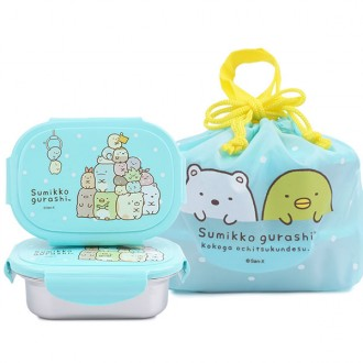 Bộ Hộp Cơm Trưa 2 tầng kín bằng thép không gỉ Sumikko Gurashi (Xanh dương)