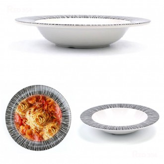 Melamine Pasta Spaghetti Mì Bát Salad Món tráng miệng Đĩa tráng miệng Đường kính 21,2cm Số 7