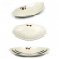 Hình bầu dục melamine Kim chi bóng Hàn Quốc đĩa kim chi đĩa phụ đĩa ăn kèm bát chiều dài 18,4cm 22,6cm 27cm