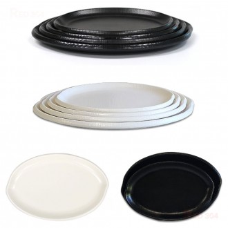 Hình bầu dục melamine món ăn Hàn Quốc đĩa phụ đĩa trước đĩa kim chi Sukidashi Nhật Bản đĩa ăn phụ chiều dài 21,6cm 24,1cm 26,7cm 29,3cm