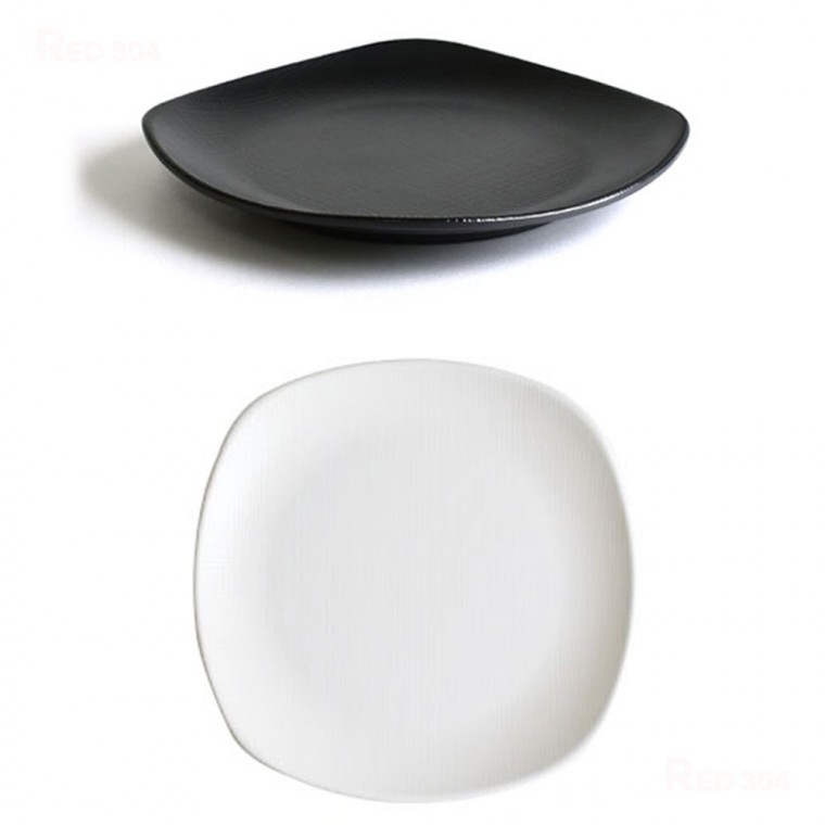 Đĩa thức ăn tự chọn hình vuông Melamine Đĩa cá nhân Đĩa ăn kèm Đĩa thịt lợn cốt lết phương Tây Chiều dài đĩa 22,4cm 25cm 27cm 30cm 32,7cm