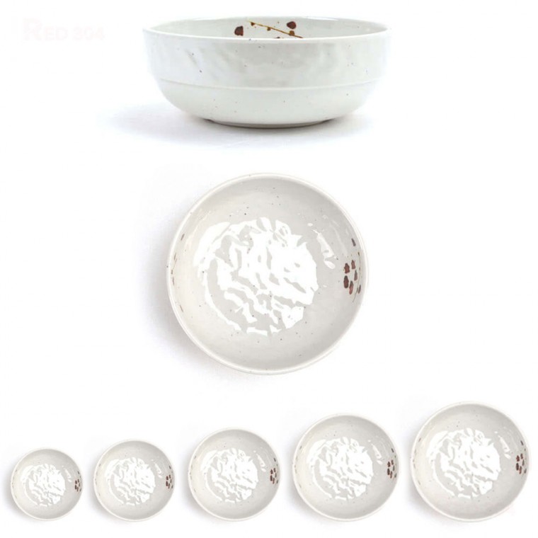 Melamine Hanjeongsik Phục vụ Mì Bát mì Bibim Bát Mì Somen Bánh gạo Súp Bibimbap Bát Đường kính 21cm Số 5