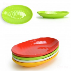 Màu melamine tteokbokki đĩa sundae chiên bát ăn nhẹ Kim chi Hàn Quốc bát ăn kèm đĩa ăn kèm chiều dài 21,5cm 26cm 31,5cm