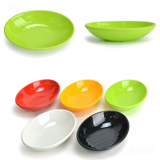 Đĩa ăn nhẹ chiên melamine tteokbokki Hàn Quốc kim chi củ cải củ cải món ăn kèm món ăn kèm bát ăn kèm chiều dài 23cm lựa chọn màu sắc