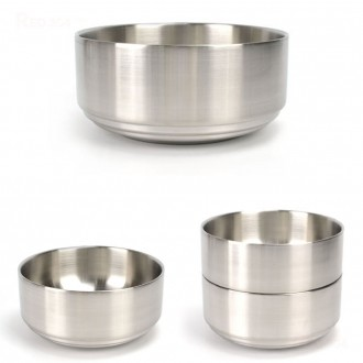 Cách nhiệt, cách nhiệt lạnh, cấu trúc kép, tô inox, tráng miệng, somen, mì, tô bún, súp bánh gạo, bibimbap, tô giấy cháy 15cm, 17.5cm