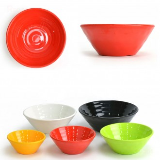 Màu melamine Thực phẩm Hàn Quốc phục vụ bát súp tráng miệng bánh gạo Somen udon bát súp đường kính 12,7cm 15,2cm 17,6cm