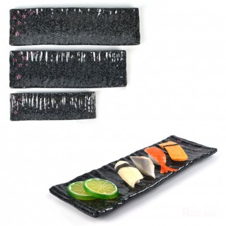 Melamine Thực Phẩm Nhật Bản Sukidashi Sushi Đĩa Cá Thực Phẩm Hàn Quốc Món Ăn Phụ Cá Nướng Phụ Đĩa Đĩa Phụ Bát Ăn Chiều Dài 32.5 Cm 37 Cm