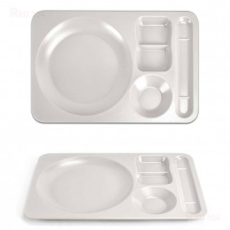 Thịt heo cốt lết dạng nhóm chia đĩa melamine 42x27,5cm