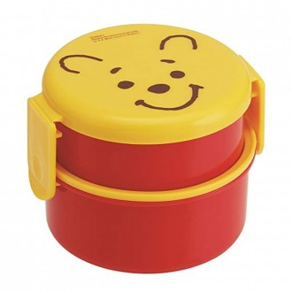 Hộp Cơm Trưa 2 tầng Skater Pooh Face Round (Có kèm nĩa)