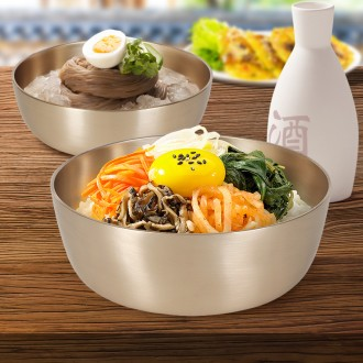 Bibimgi Bangjamyeongi Naengmyeon Bát Naengmyeongi hữu cơ Bibimbap Okmyeongi Bát mì đồng thau