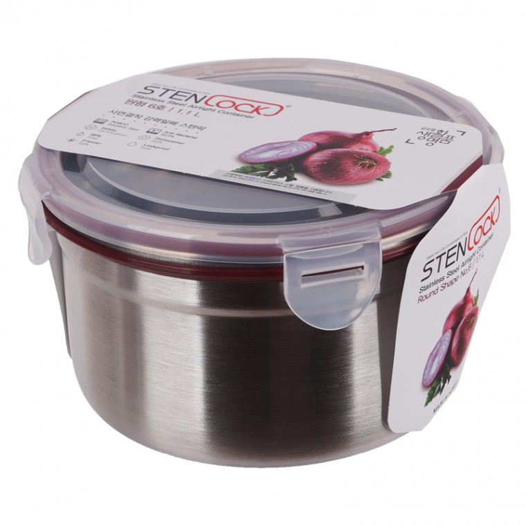 Thùng inox tròn kín số 6 1.1L (756064)