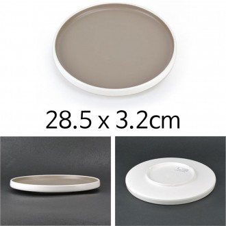 Đĩa melamine tròn hai tông màu Bát melamine đĩa phụ bát đĩa phụ số 4 28,5x3,2cm 1p